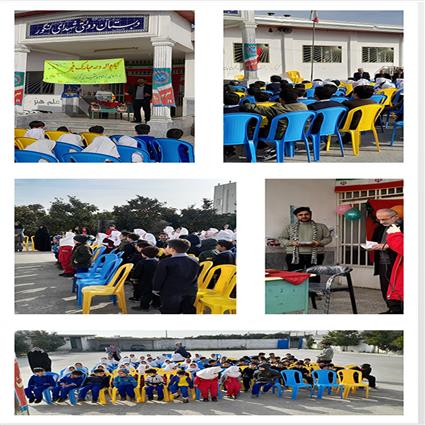 جشن انقلاب و کتاب و کتابخوانی در مدرسه ابتدایی شهدای روستای لنگور بهمن 1401